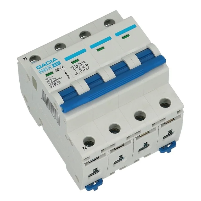 Installatieautomaat 3 polig + nul 20A karakteristiek B 10kA