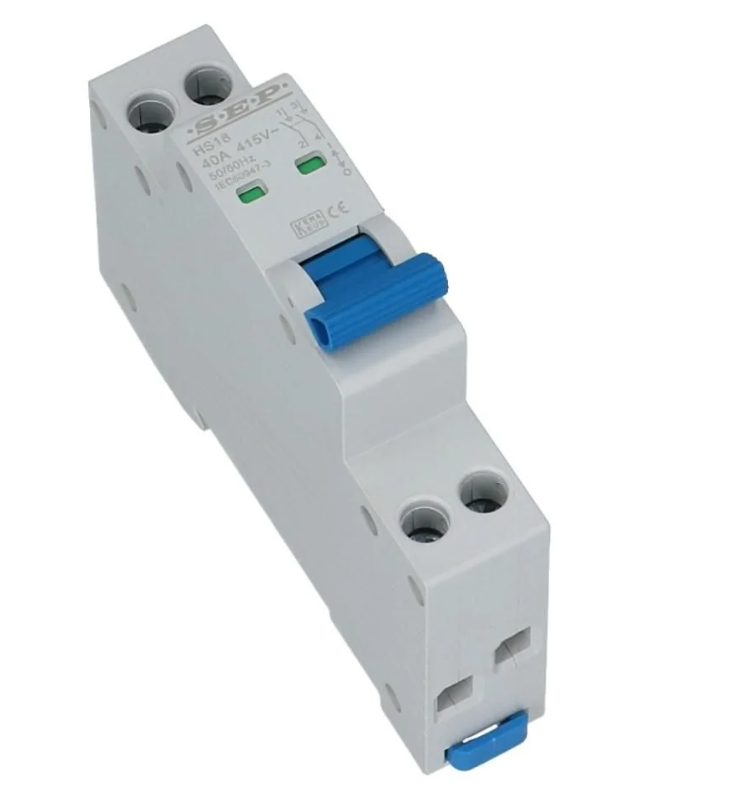 Lastschakelaar 2 polig 40A 18mm hoofdschakelaar