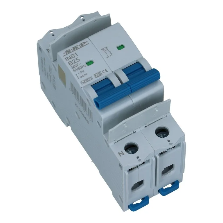 Installatieautomaat 1 polig + nul 63A karakteristiek B 10/15kA INS1