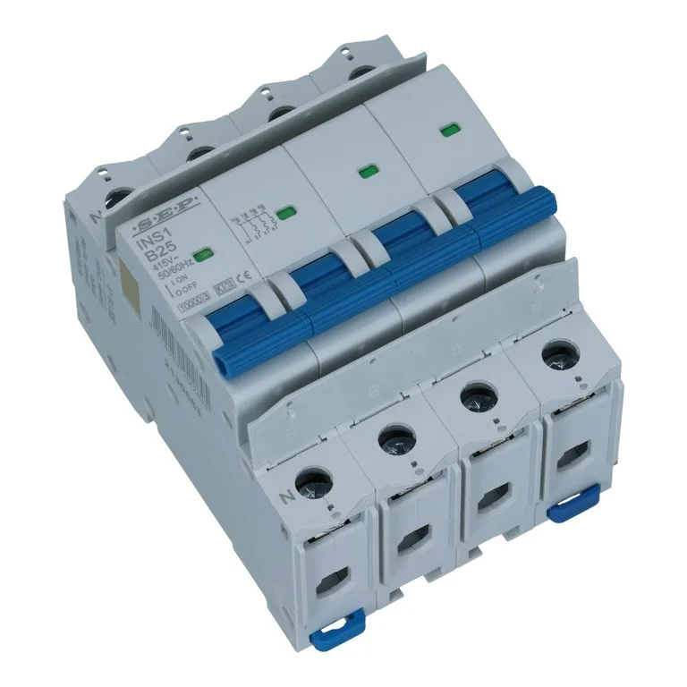 Installatieautomaat 3 polig + nul 50A karakteristiek B 10/15kA INS1