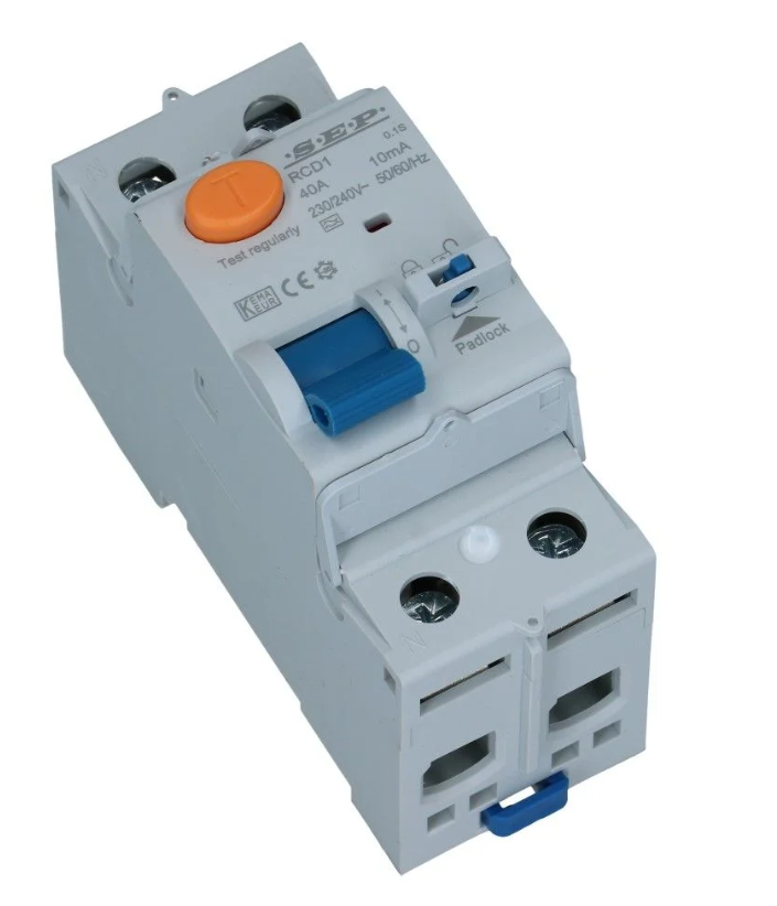 Aardlekschakelaar 63A 2 polig 30mA Type A 10kA RCD1