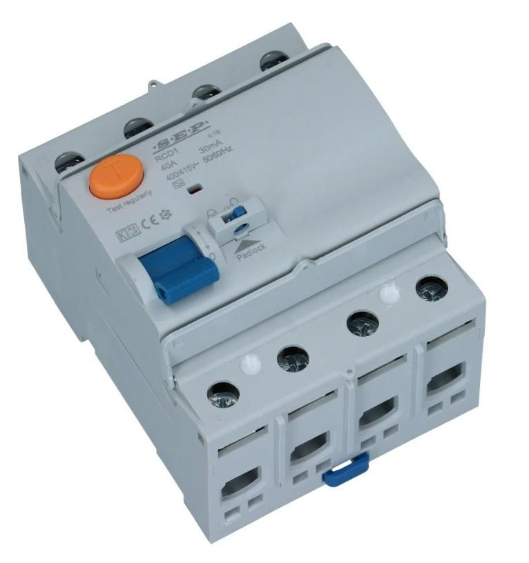 Aardlekschakelaar 63A 4 polig 30mA Type A 10kA RCD1