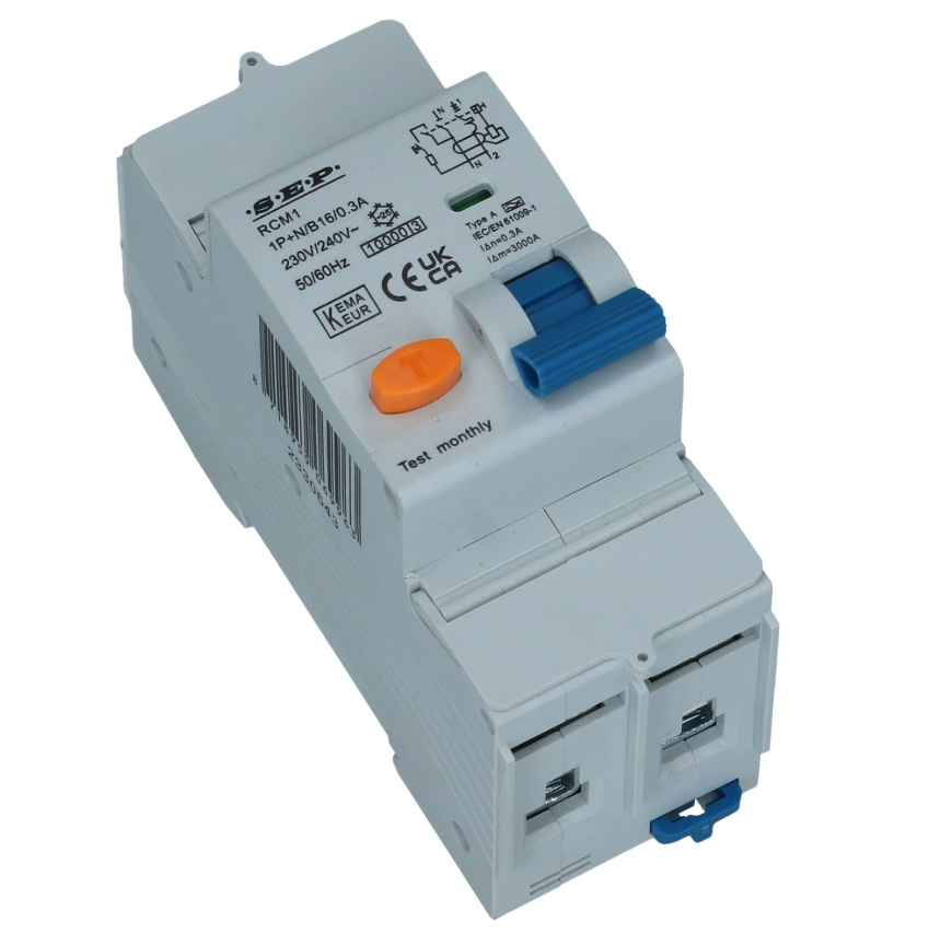 Aardlekautomaat B 20A 1 polig + nul 30mA 10kA RCM1