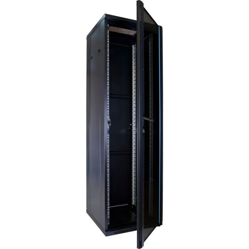 42U battery rack enclosure with glass door – 600×600×2000mm