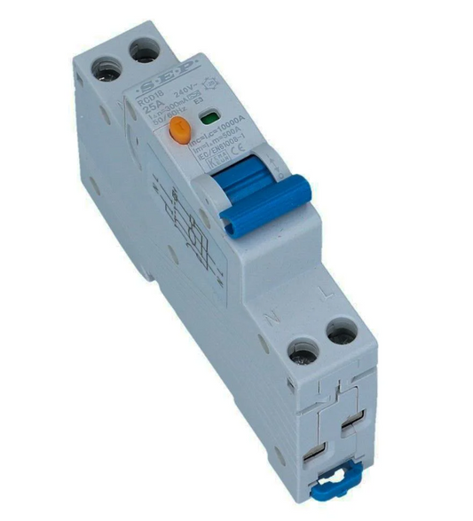 Aardlekschakelaar 40A 2 polig 30mA 18mm RCD18