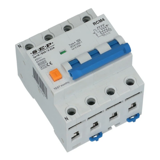 Aardlekautomaat B 20A 3 polig + nul 30mA 6kA