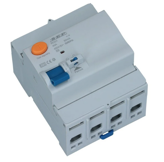 Aardlekschakelaar 63A 4 polig 30mA Type A 10kA RCD1