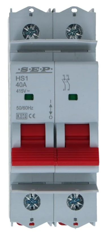 Lastscheider 2 polig 125A HS1 hoofdschakelaar