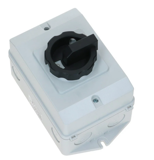 PV-werkschakelaar 25A 4 polig IP65 met 7x PE