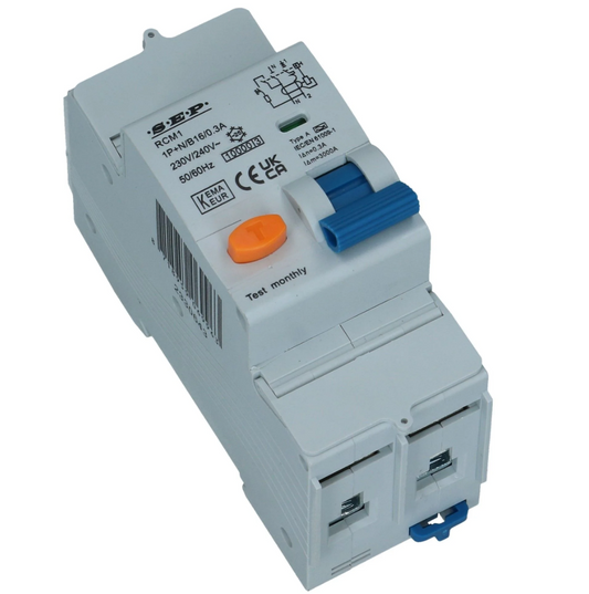 Aardlekautomaat B 25A 1 polig + nul 30mA 10kA RCM1