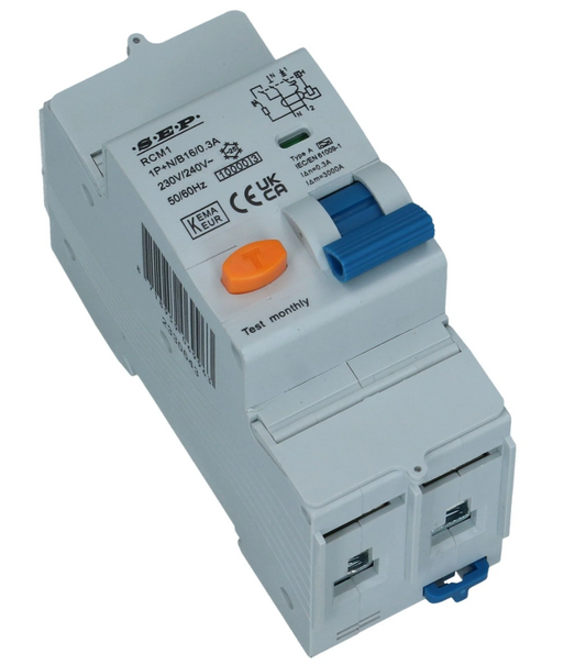 Aardlekautomaat B 40A 1 polig + nul 30mA 10kA RCM1