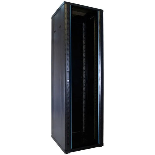 42U battery rack enclosure with glass door – 600×600×2000mm