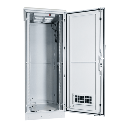 42U outdoor battery rack enclosure – IP55, 600×600×2000mm