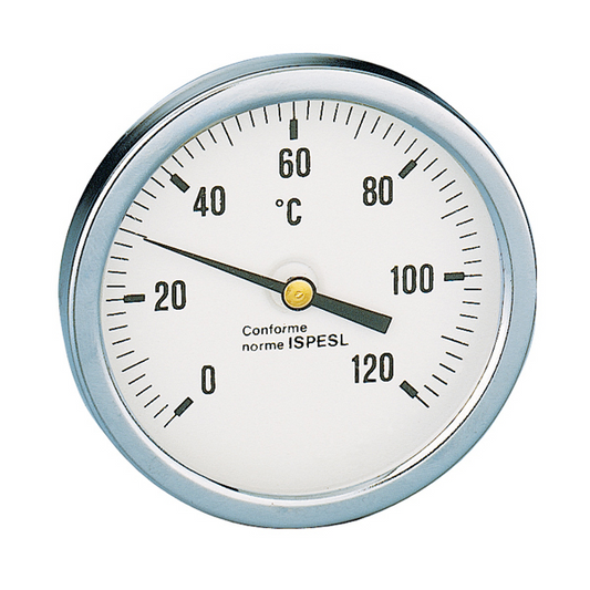 Thermometer achteraansluiting 1/2" (0-120 graden)
